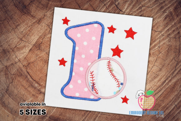 Baseball with Number One Applique Review