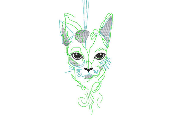 Cat Outline with Big Eyes Review