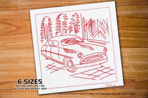 Classic Car on Road: A Seasonal Embroidery Review