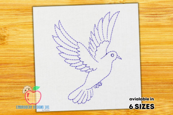 Dove in Flight Bean Stitch