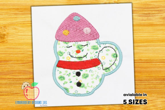 Snow Man Mug Embroidery Design Review